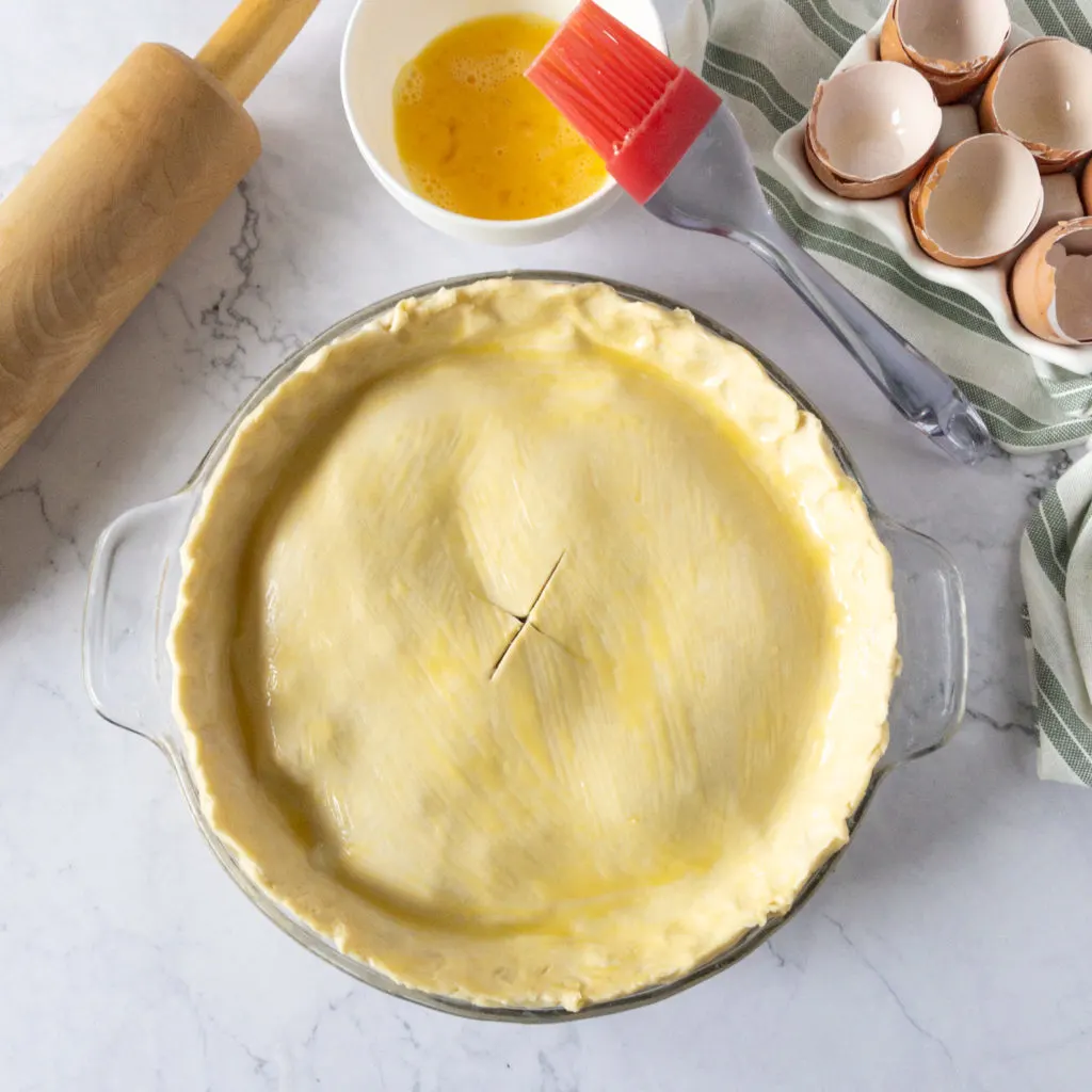egg washed pie
